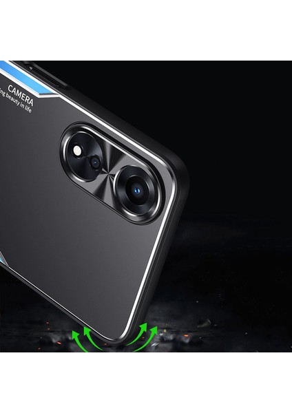 Oppo A58 Kılıfı,elektroliz Kaplama Metal Arka Panel + Yumuşak Tpu Tampon Çift Darbeye Dayanıklı Kılıf-Mavi (Yurt Dışından) indirimleri