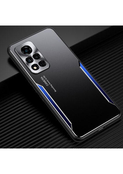 Honor V40 5g Kılıfı,elektroliz Kaplama Metal Arka Panel + Yumuşak Tpu Tampon Çift Darbeye Dayanıklı Kılıf-Mavi (Yurt Dışından)