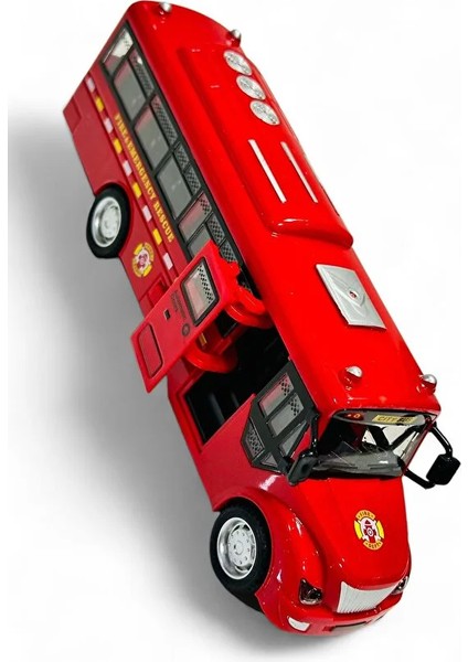 Otobüs Oyuncak Kırılmaz Sesli Itfaiye Otobüsü Işıklı 20 cm Kırmızı fiyatları