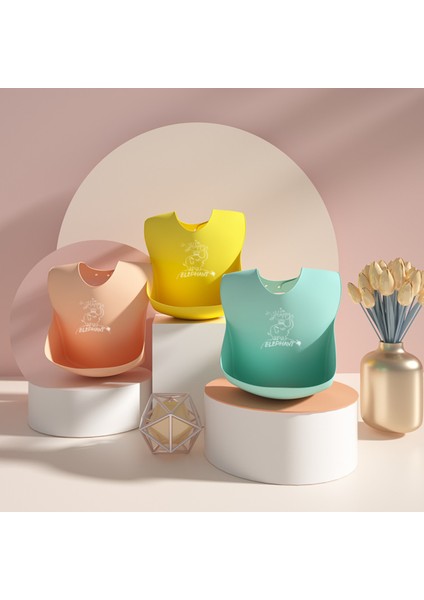 Fil Figürlü Premium, Dayanıklı Bpa'sız Ayarlanabilir Çocuk Silikon Mama Önlüğü (9+ Ay) fiyatları