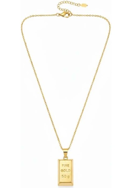 Külçe Altın Kolye - Küçük Boy - Altın