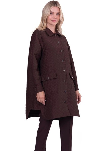 Kapitone Kahve Ceket 6879 modelleri