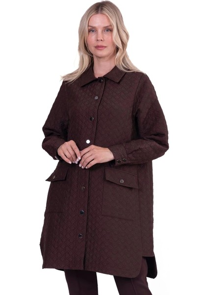 Kapitone Kahve Ceket 6879 indirimleri