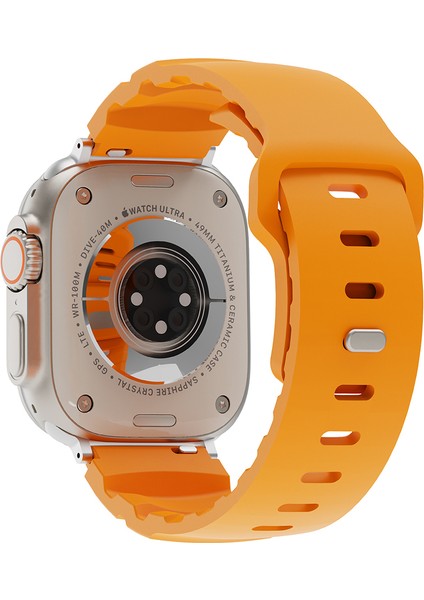 Apple Watch 8 (45MM) Uyumlu Silikon KORDON-143 Sarı modelleri