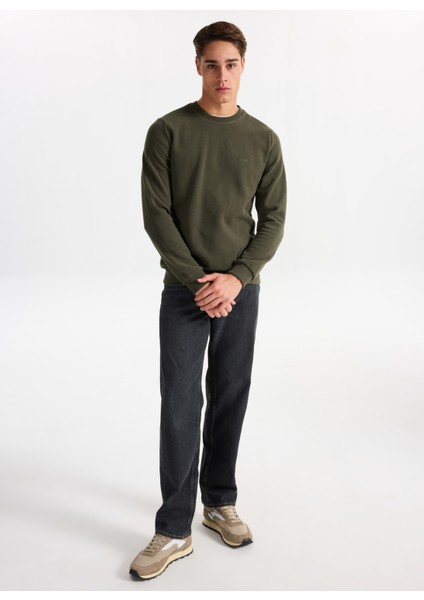 Yuvarlak Yaka Açık Haki Erkek Sweatshırt 261 Lcm 241063 Newdwade A. Haki modelleri