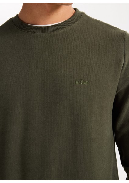 Yuvarlak Yaka Açık Haki Erkek Sweatshırt 261 Lcm 241063 Newdwade A. Haki fırsatları