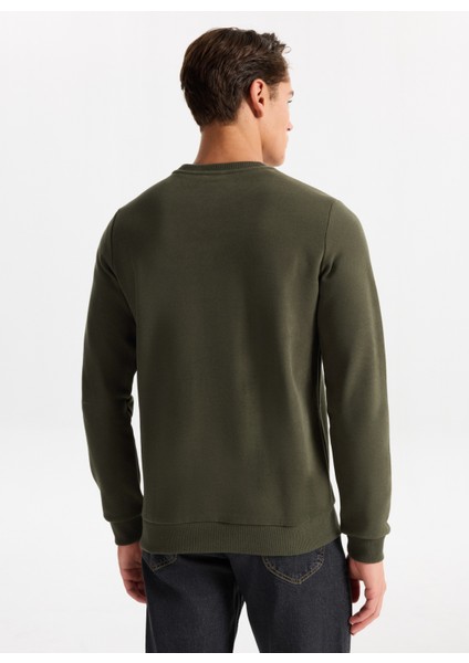 Yuvarlak Yaka Açık Haki Erkek Sweatshırt 261 Lcm 241063 Newdwade A. Haki indirimleri