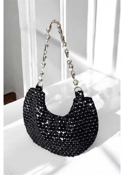 Siyah Abiye Kadife Kol Çantası fiyatları