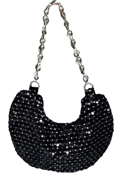 Siyah Abiye Kadife Kol Çantası modelleri