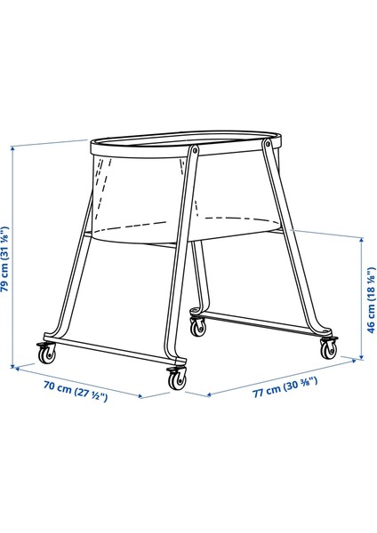 Alskvard Beşik Huş Beyaz 40 x 73 cm Yataksız fiyatları