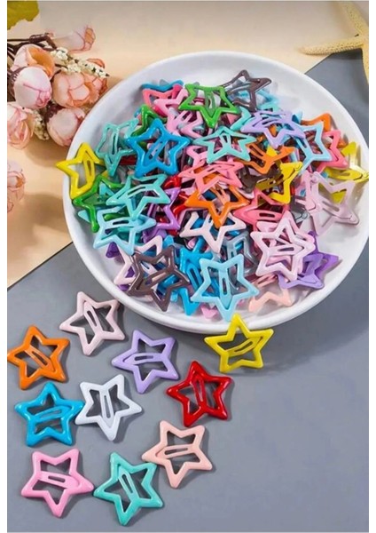 6'lı Yıldız Figürlü Karışık Renklerde Çocuk Çıt Çıt Seti