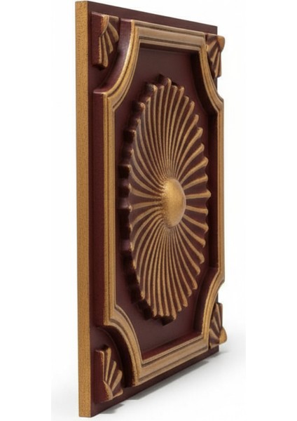 Royal Bordo Altın Eskitme 45X45 cm Dekoratif Duvar Paneli – 6’lı Set indirimleri