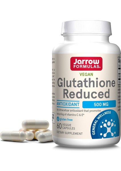 Vegan Reduced L-Glutathione, 100 Mg Premium Glutatyon Antioxidant To Promote Intercellular Glutathione