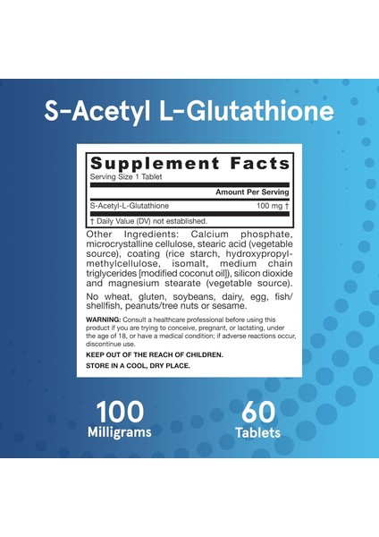 Vegan Reduced L-Glutathione, 100 Mg Premium Glutatyon Antioxidant To Promote Intercellular Glutathione modelleri