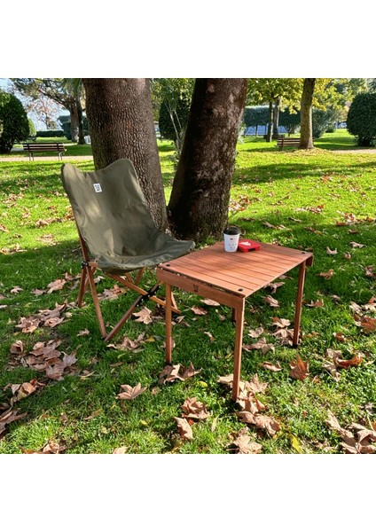 Trailtop Ahşap Katlanır Kamp Masası -45*60*50CM