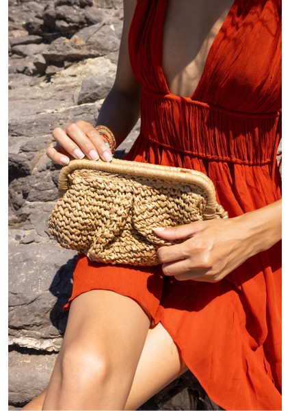 Jude Kadin Lacivert Hasır Zincir Detayli Plaj-Gunluk Çanta fiyatları