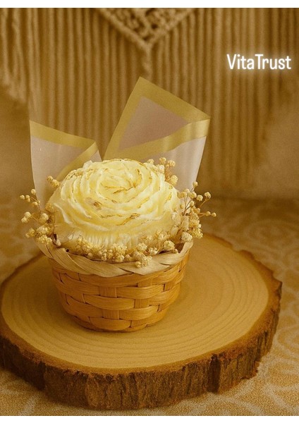 El Yapımı Soy Wax Çiçek Mum – Doğal & Dekoratif