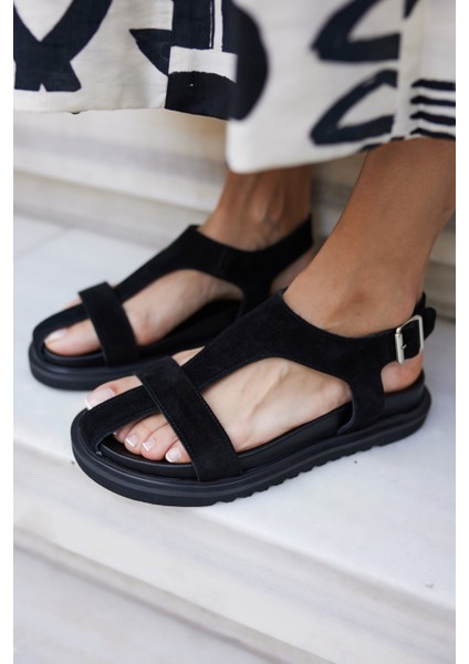 Pesco Kadin Kahve Suet Sandalet fiyatları