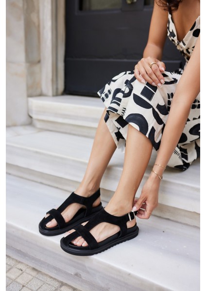 Pesco Kadin Kahve Suet Sandalet fırsatları