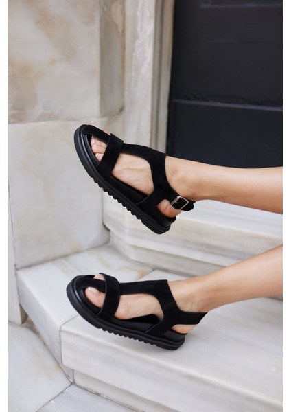 Pesco Kadin Kahve Suet Sandalet indirimleri