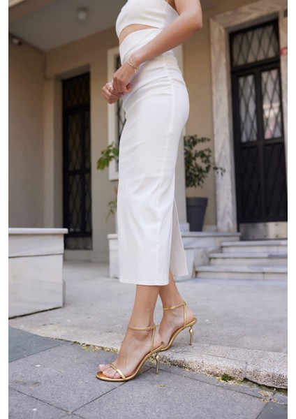 Alec Kadın Siyah Tek Bant Topuklu Sandalet fiyatları