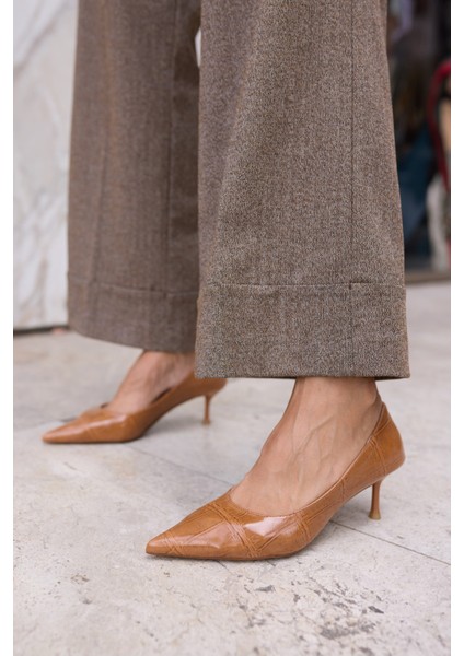 Sorescu Kadın Bordo Kroko Detay Stıleto