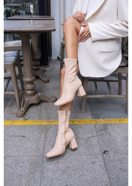 Sonja Kadın. Nude Strec Topuklu Bot