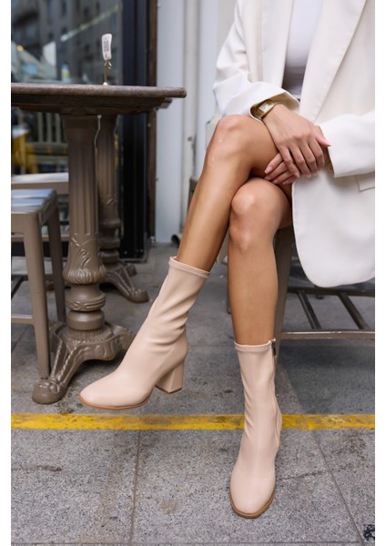 Sonja Kadın. Nude Strec Topuklu Bot fiyatları