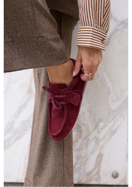 Poet Kadin Bej Gercek Suet Loafer Ayakkabi fiyatları