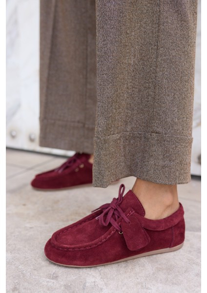 Poet Kadin Bej Gercek Suet Loafer Ayakkabi indirimleri