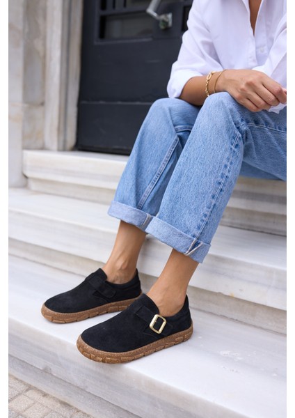 Alessi Kadın Taba Tutun Suet Kaucuk Taban Loafer Ayakkabi fırsatları