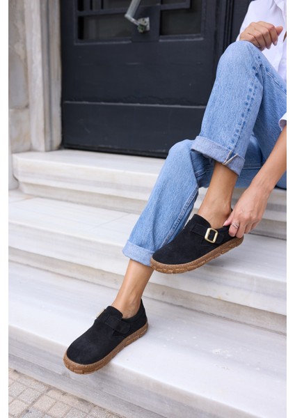 Alessi Kadın Taba Tutun Suet Kaucuk Taban Loafer Ayakkabi indirimleri