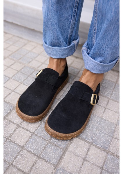 Alessi Kadın Taba Tutun Suet Kaucuk Taban Loafer Ayakkabi