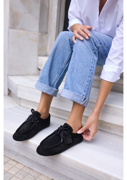 Poet Kadin Bej Gercek Suet Loafer Ayakkabi indirimleri