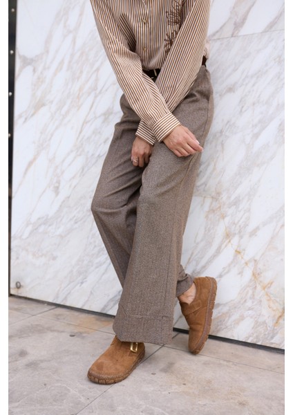 Alessi Kadın Taba Tutun Suet Kaucuk Taban Loafer Ayakkabi fiyatları