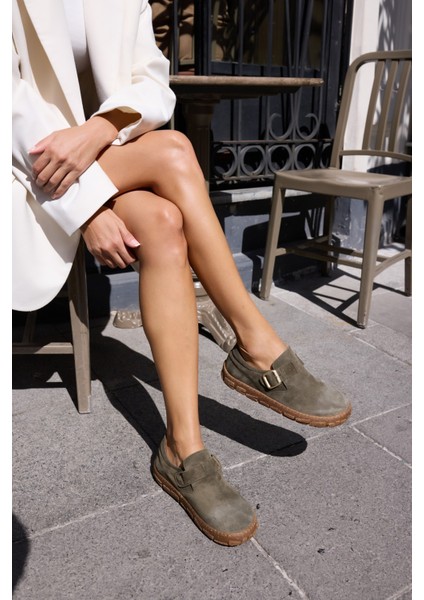 Alessi Kadın Taba Tutun Suet Kaucuk Taban Loafer Ayakkabi fiyatları