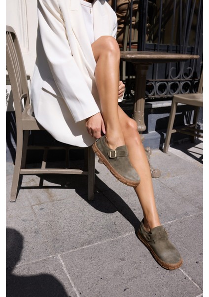 Alessi Kadın Taba Tutun Suet Kaucuk Taban Loafer Ayakkabi indirimleri