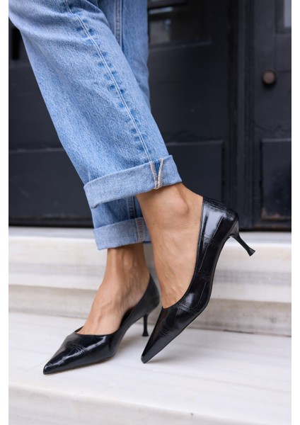 Sorescu Kadın Bordo Kroko Detay Stıleto fırsatları