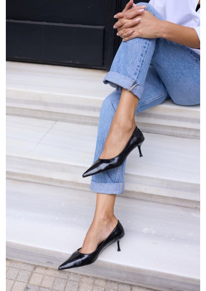 Sorescu Kadın Bordo Kroko Detay Stıleto