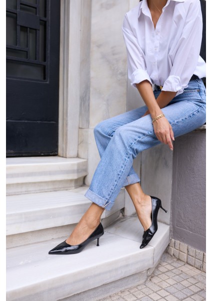 Sorescu Kadın Bordo Kroko Detay Stıleto