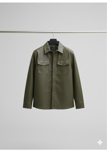 Deri Çift Cepli Gömlek modelleri