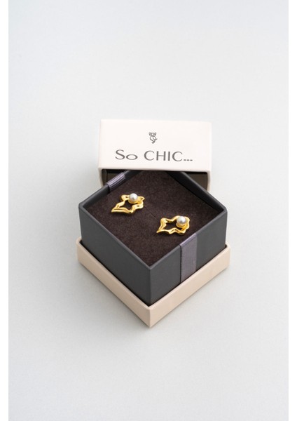 Camila 18 Ayar Sarı Altın Kaplama Gümüş Inci Küpe indirimleri