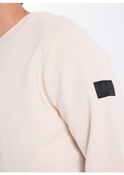 Bisiklet Yaka Krem Erkek Sweatshırt Jornewpoınt Sweat Crew Neck BAW25 fırsatları