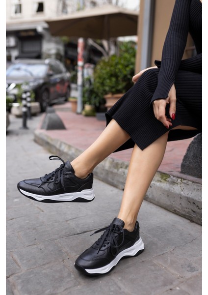 Fainn Kadin Siyah Gercek Deri Eva Tabanli Sneaker fiyatları