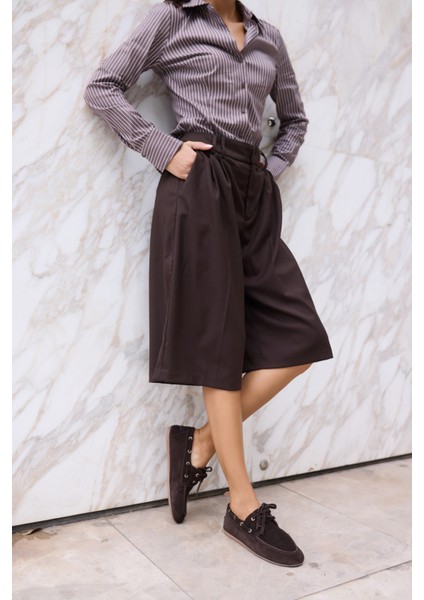 Claro Kadın Bordo Gercek Suet Loafer Ayakkabi