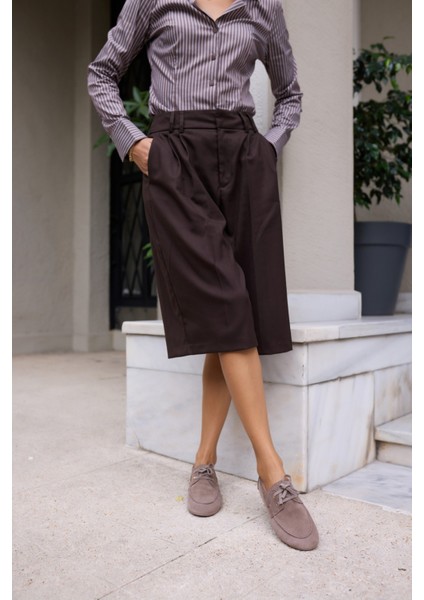 Claro Kadın Bordo Gercek Suet Loafer Ayakkabi