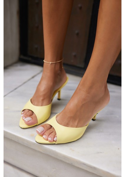 Kante Kadın Nude Topuklu Terlik