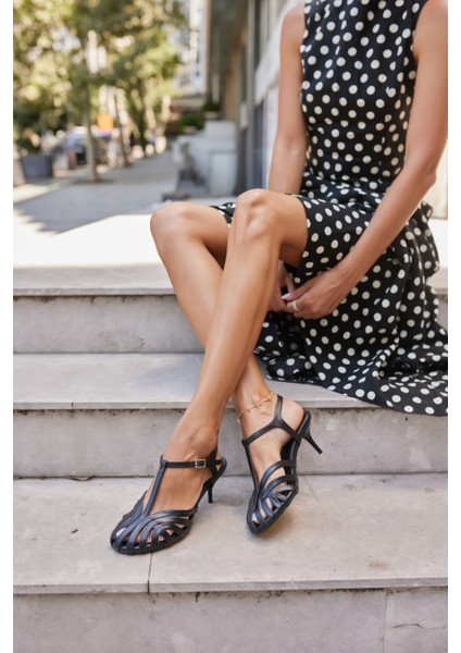 Jeroy Kadın Nude Bantlı 5 cm Topuklu Sandalet indirimleri