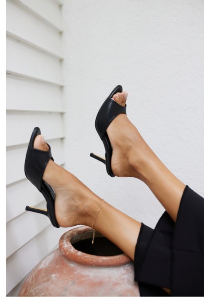 Kante Kadın Nude Topuklu Terlik