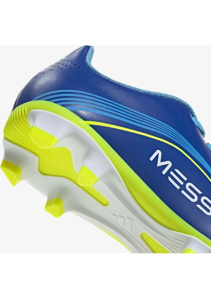 F50 Messi Club Firm-Multi Ground Çocuk Mavi Çim Saha Kramponu.-